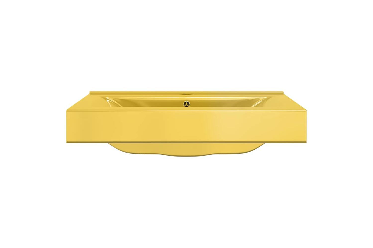 vidaXL 143503 Wash Basin With Overflow 60x46x16cm Ceramic Gold-3