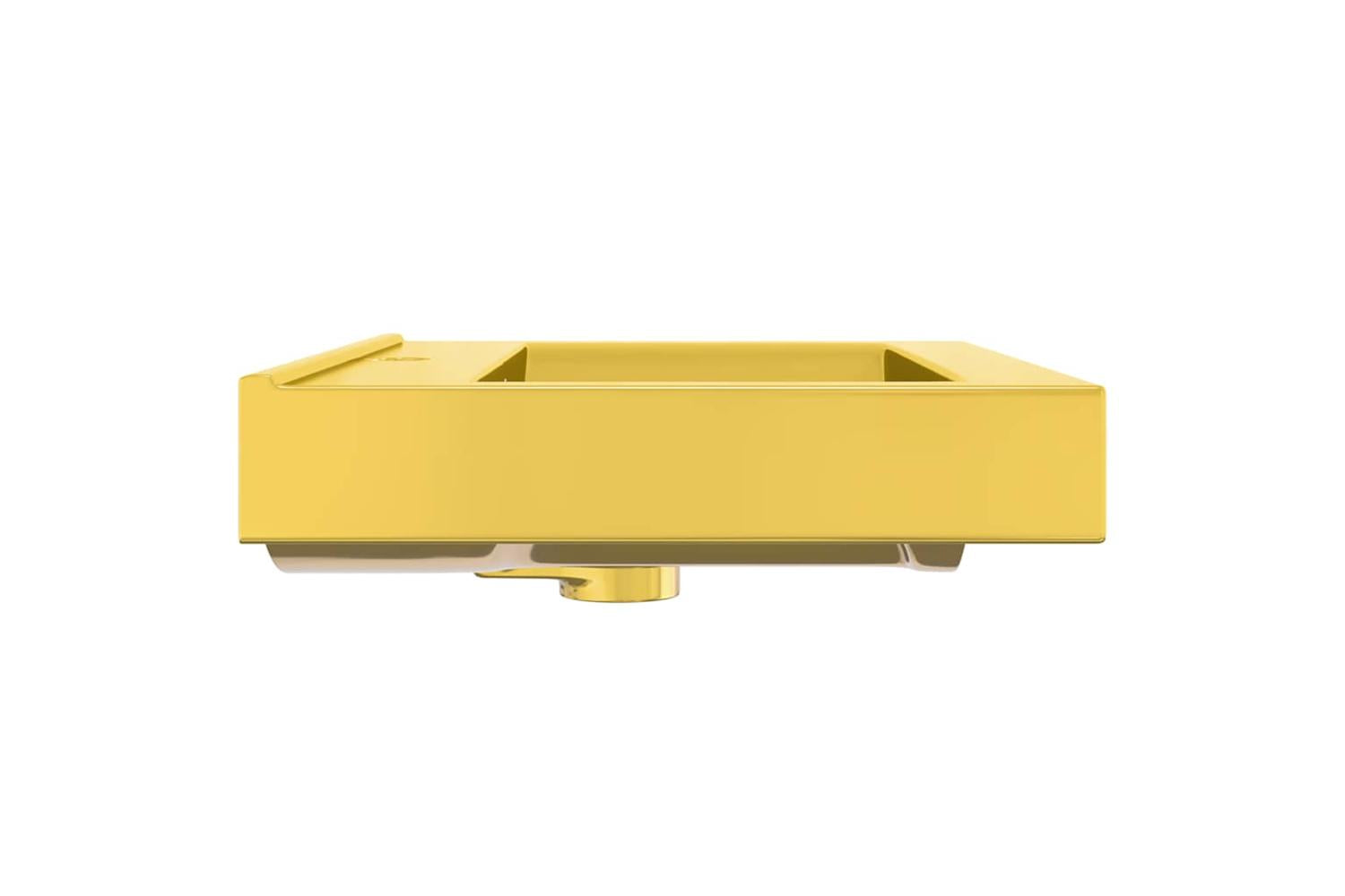 vidaXL 143503 Wash Basin With Overflow 60x46x16cm Ceramic Gold-5
