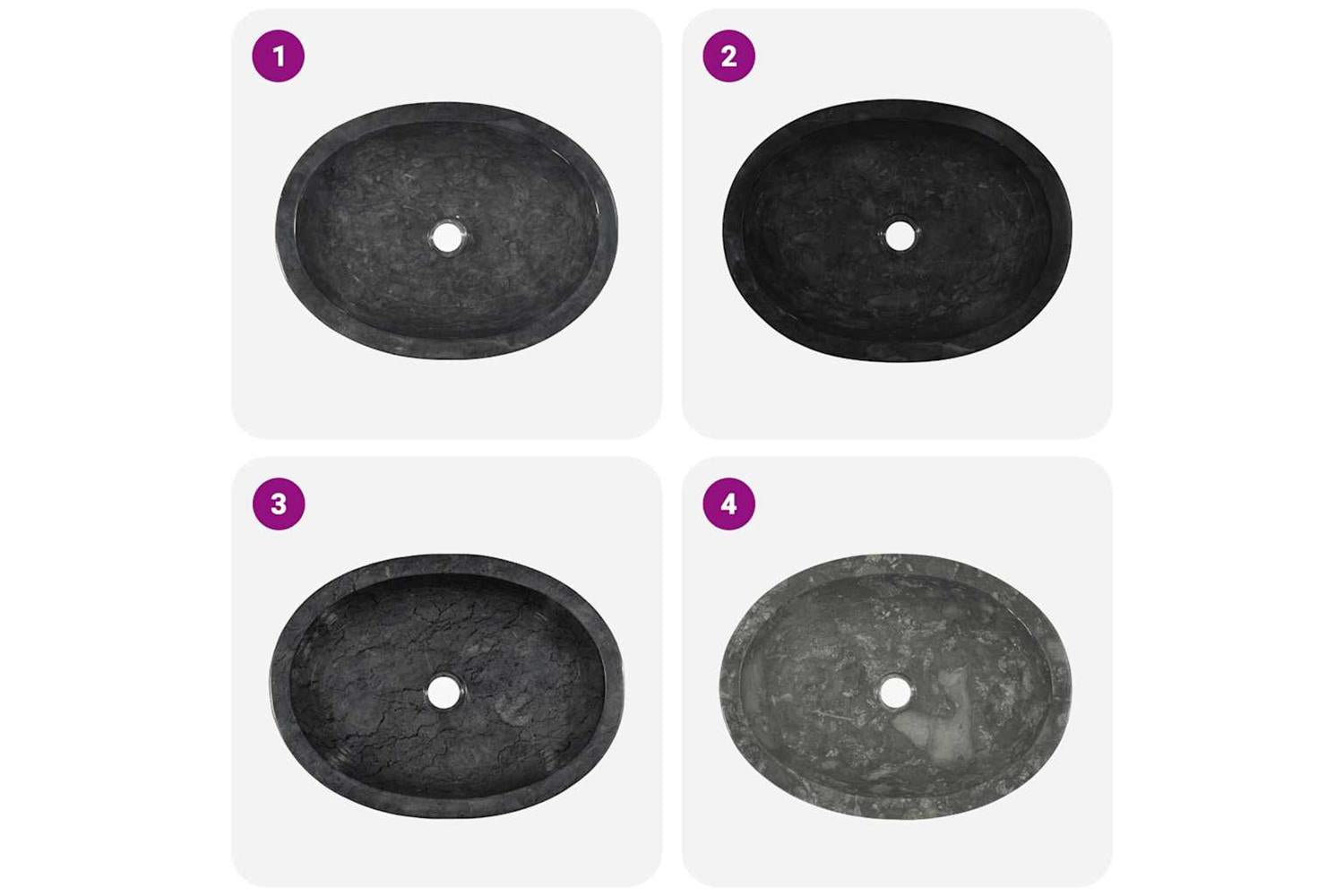 Vidaxl Sink Black 53x40x15 Cm Marble-7