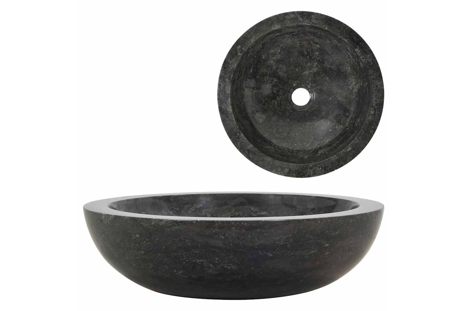 Vidaxl Sink 40x12 Cm Marble Black-2
