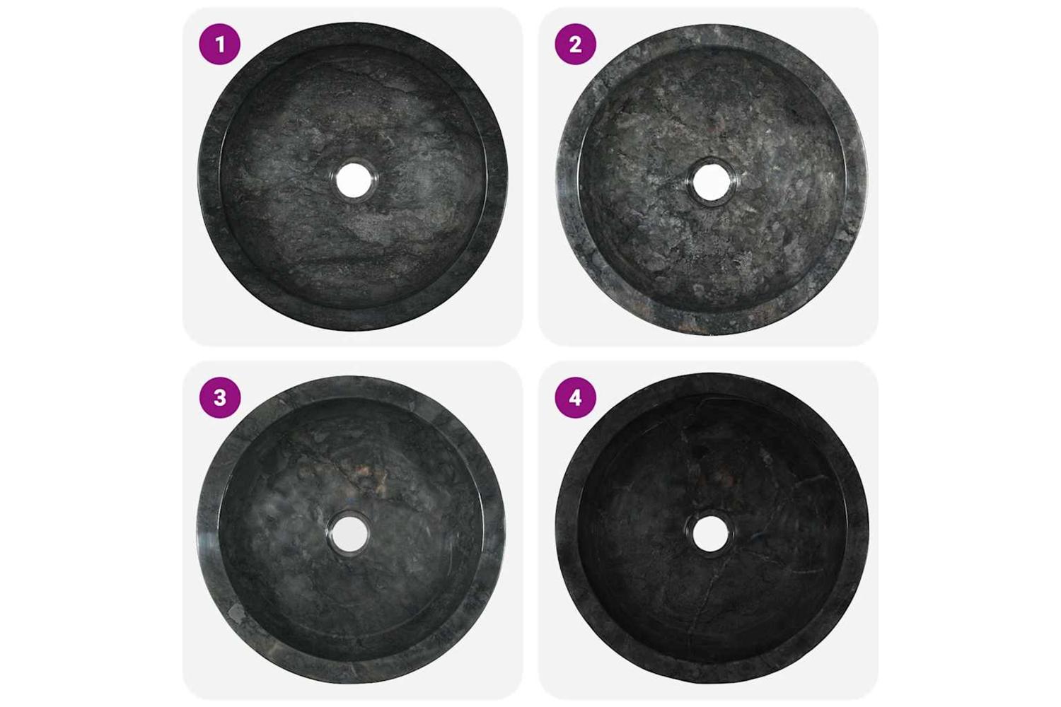 Vidaxl Sink 40x12 Cm Marble Black-8