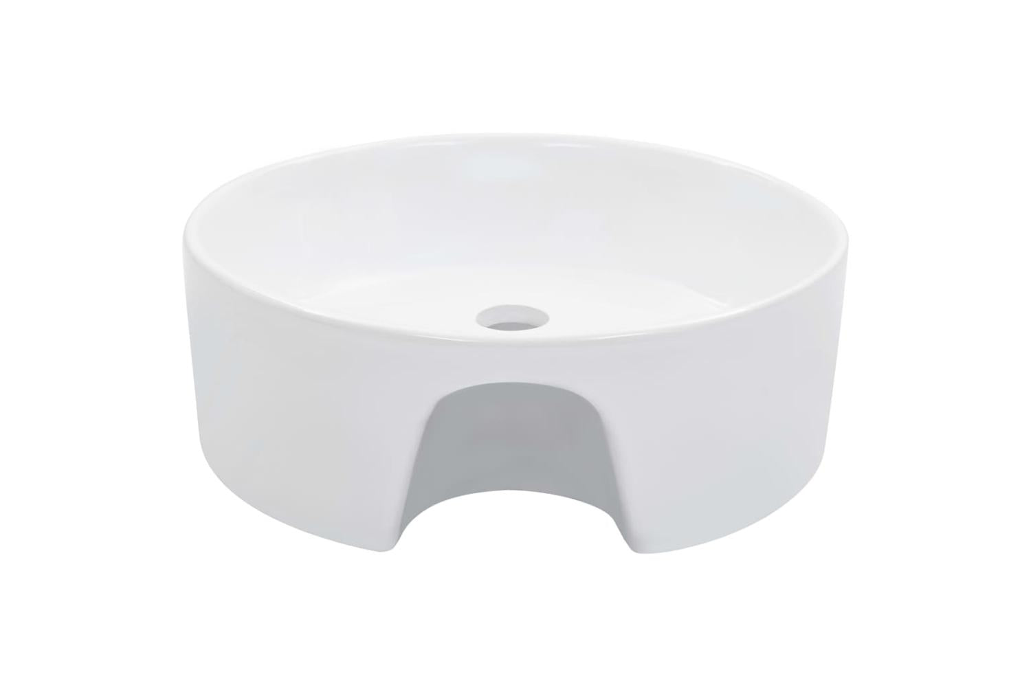 vidaXL 143911 Wash Basin With Overflow 36x13cm Ceramic White-3