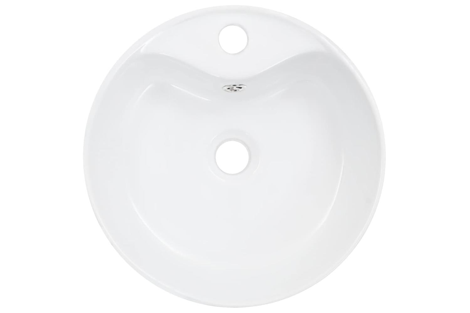 vidaXL 143911 Wash Basin With Overflow 36x13cm Ceramic White-4