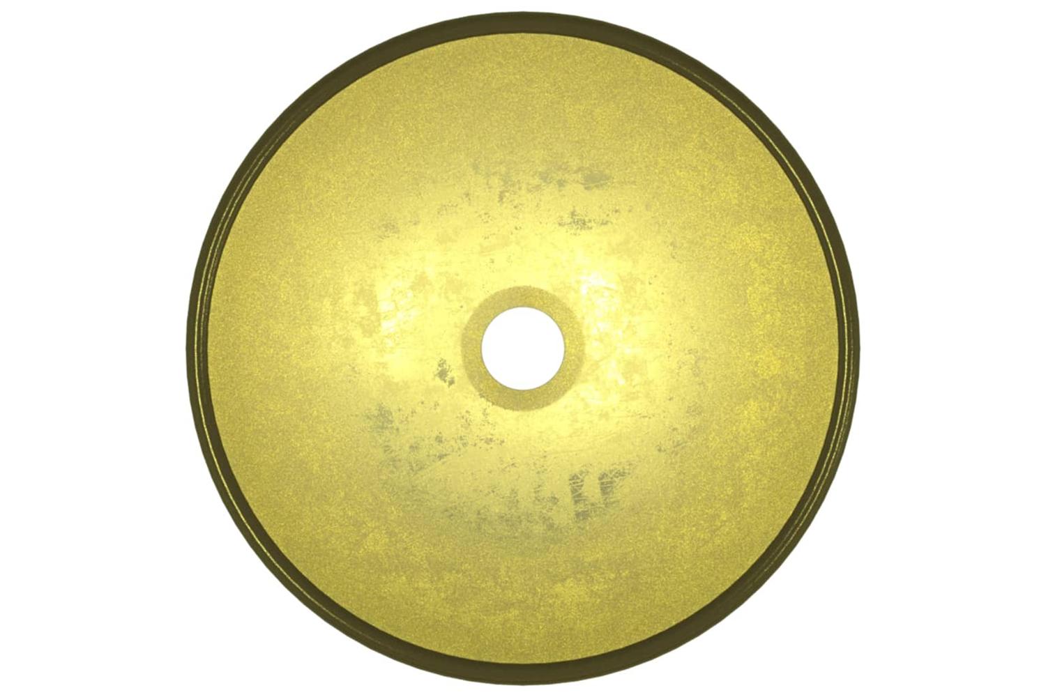 vidaXL 345258 Basin Tempered Glass 35x12cm Gold-3