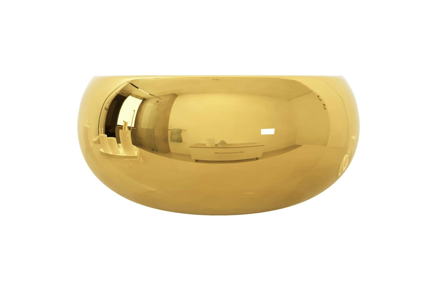 vidaXL 143498 Wash Basin 40x15cm Ceramic Gold-5
