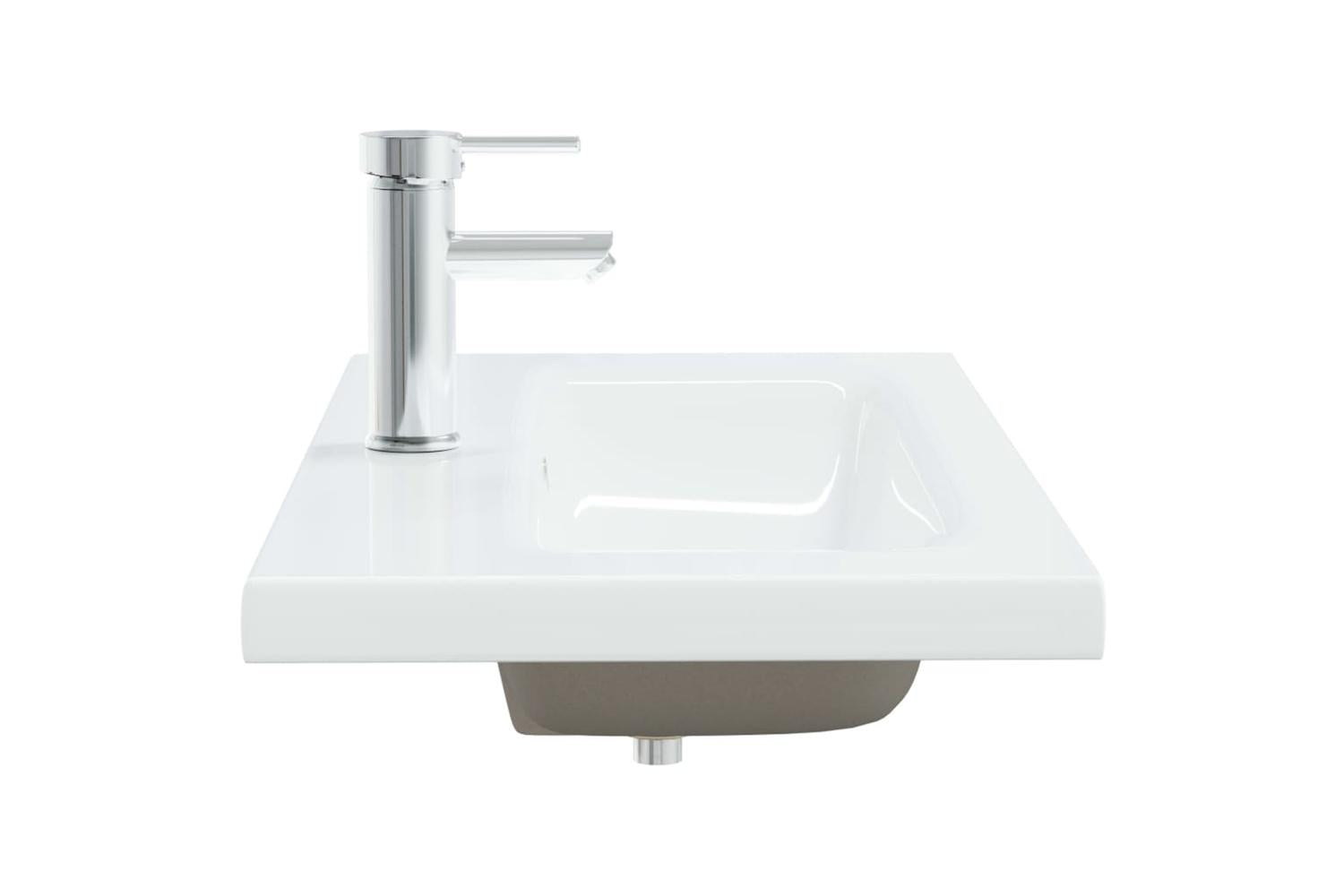 vidaXL 148625 Built-in Basin With Faucet 81x39x18cm Ceramic White-4