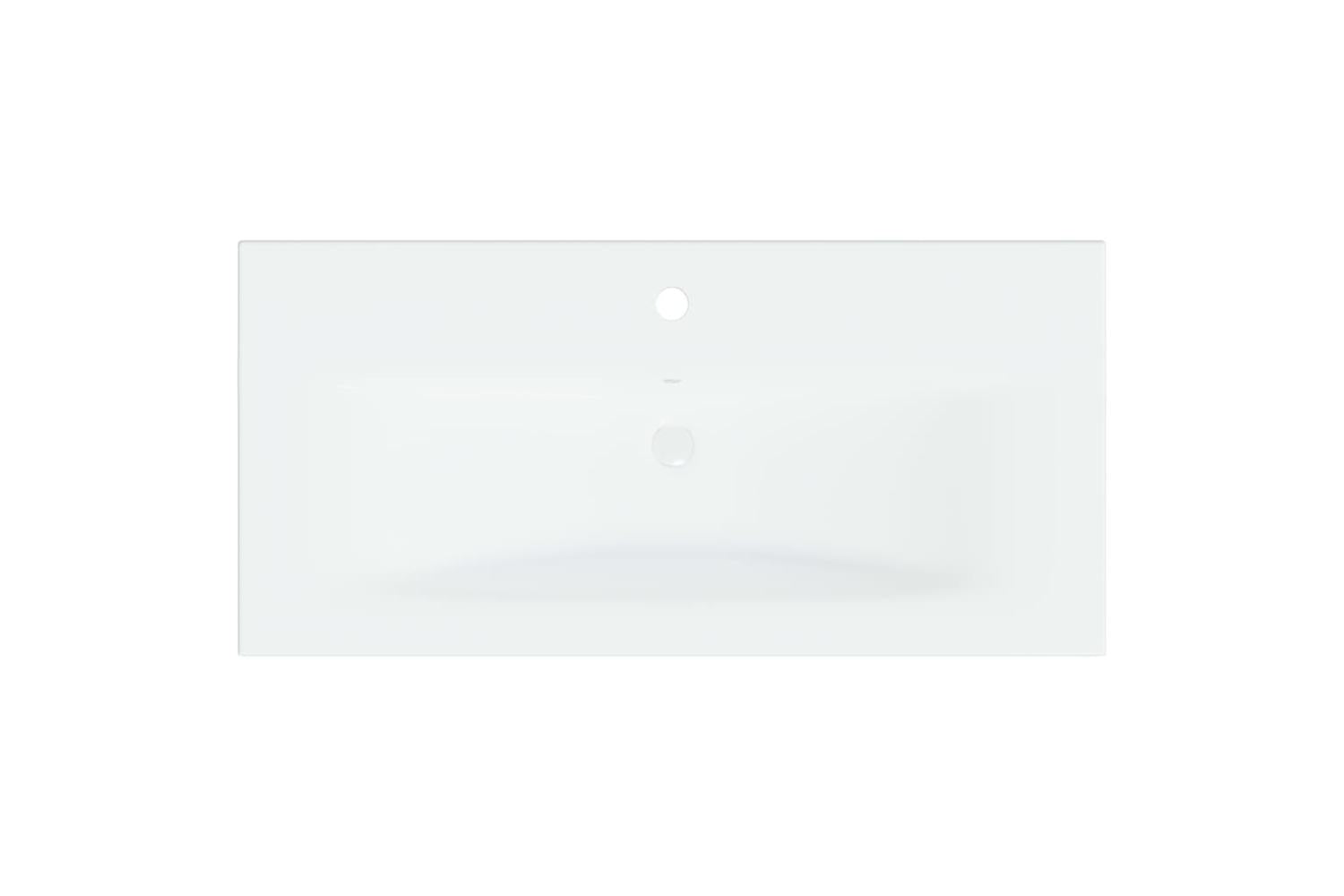 vidaXL 148625 Built-in Basin With Faucet 81x39x18cm Ceramic White-8