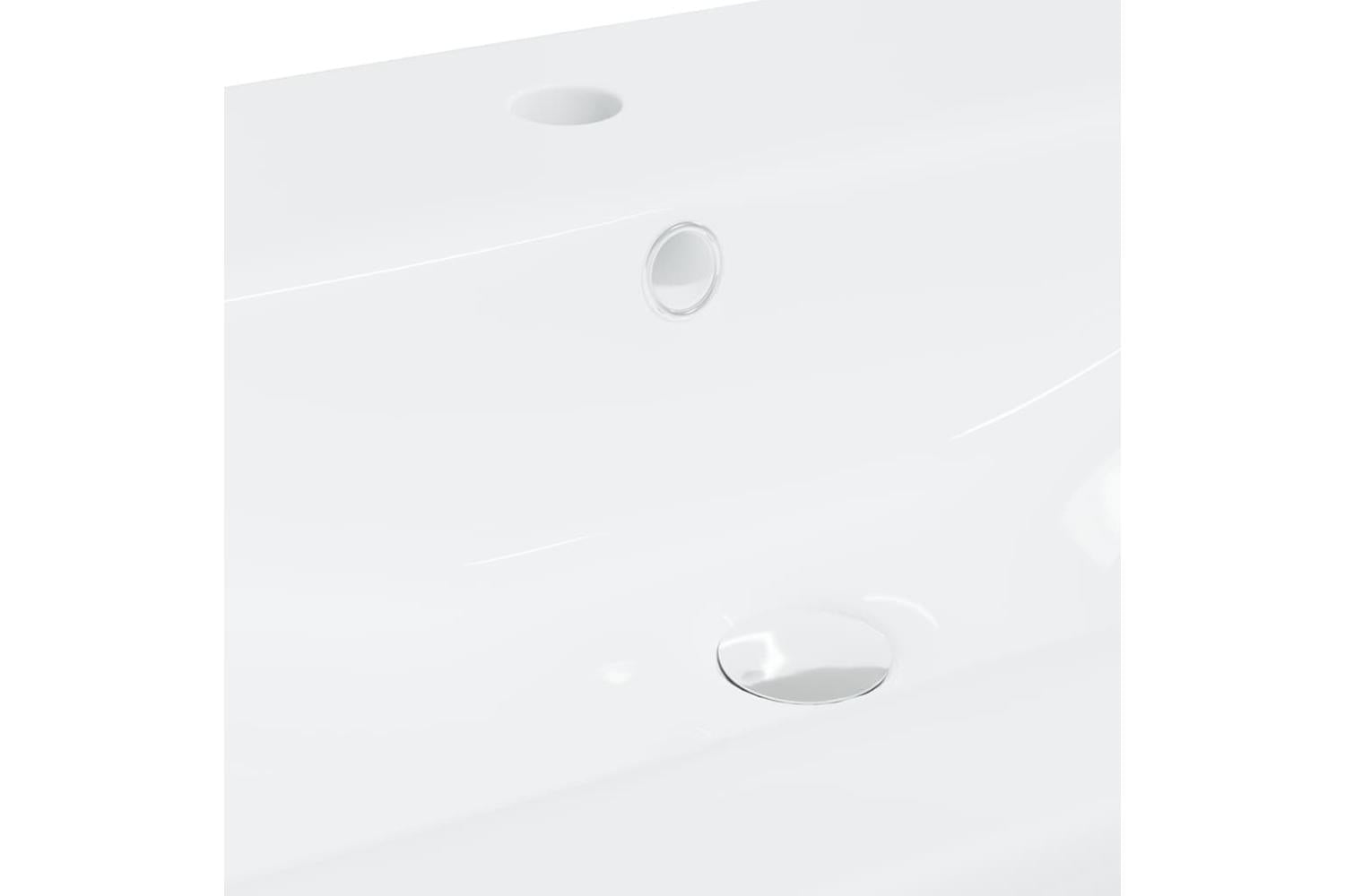 vidaXL 148625 Built-in Basin With Faucet 81x39x18cm Ceramic White-9