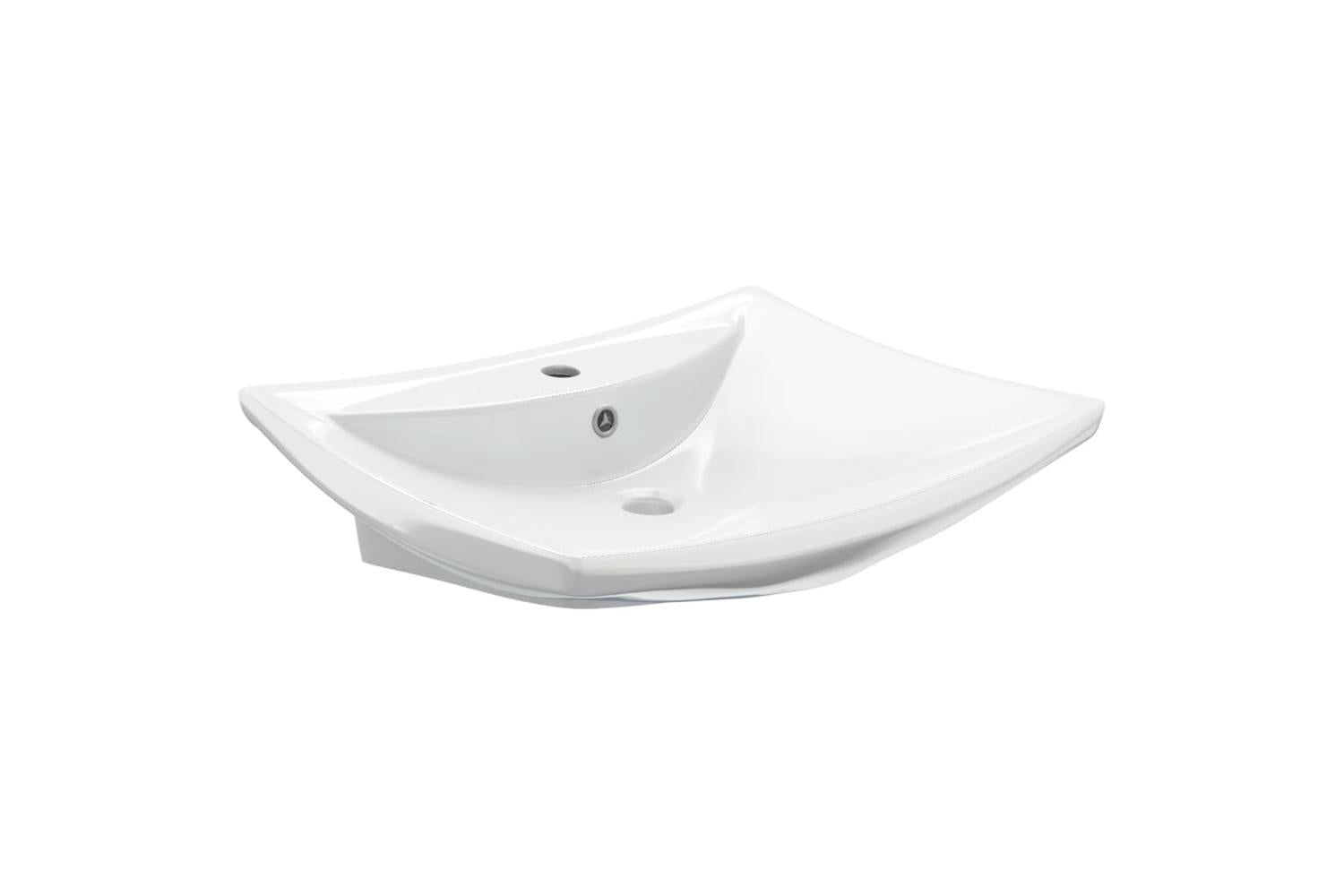 Vidaxl 140688 Luxury Ceramic Basin Rectangular With Overflow & Faucet Hole-2