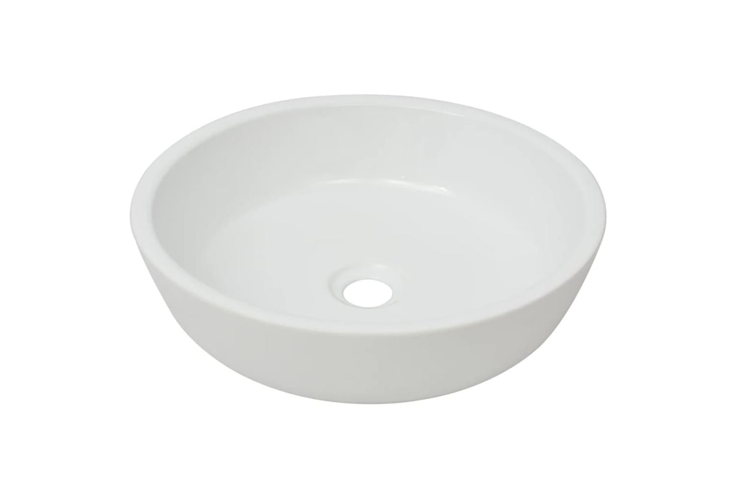vidaXL 142341 Basin Round Ceramic White 42x12cm-2