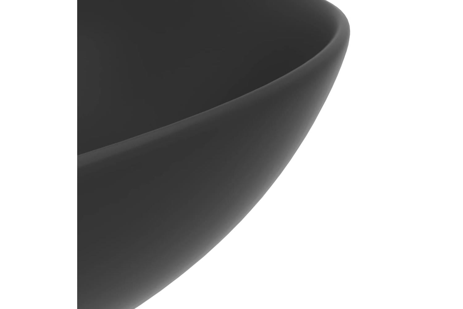 Vidaxl 146983 Bathroom Sink Ceramic Dark Grey Round-5