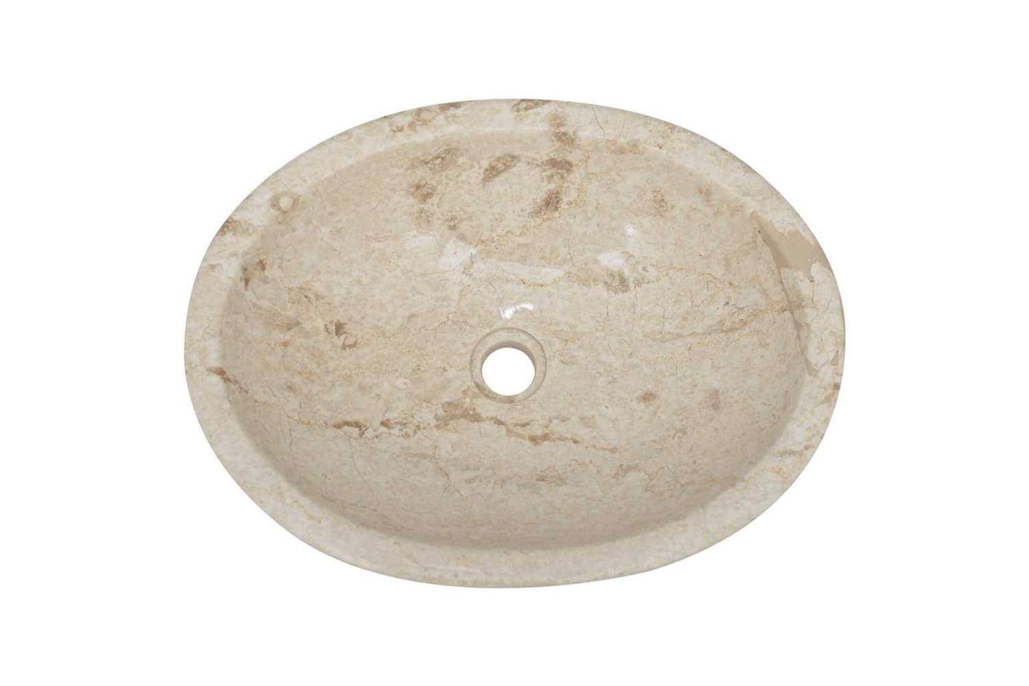 Vidaxl Sink Cream 53x40x15 Cm Marble-5