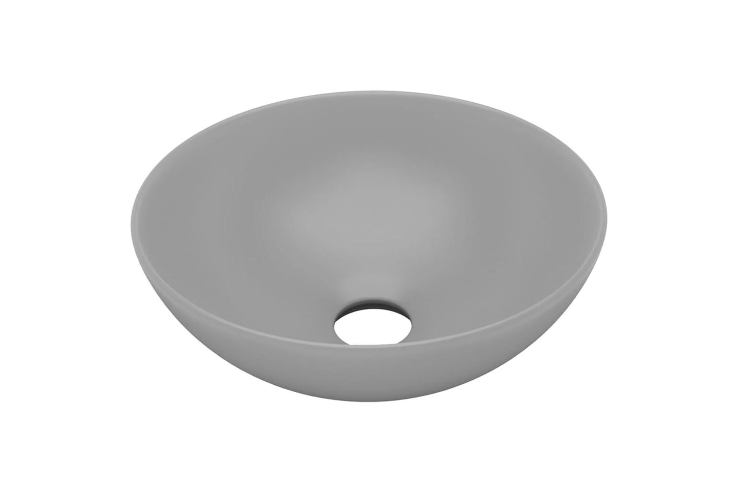 Vidaxl 146982 Bathroom Sink Ceramic Light Grey Round-2