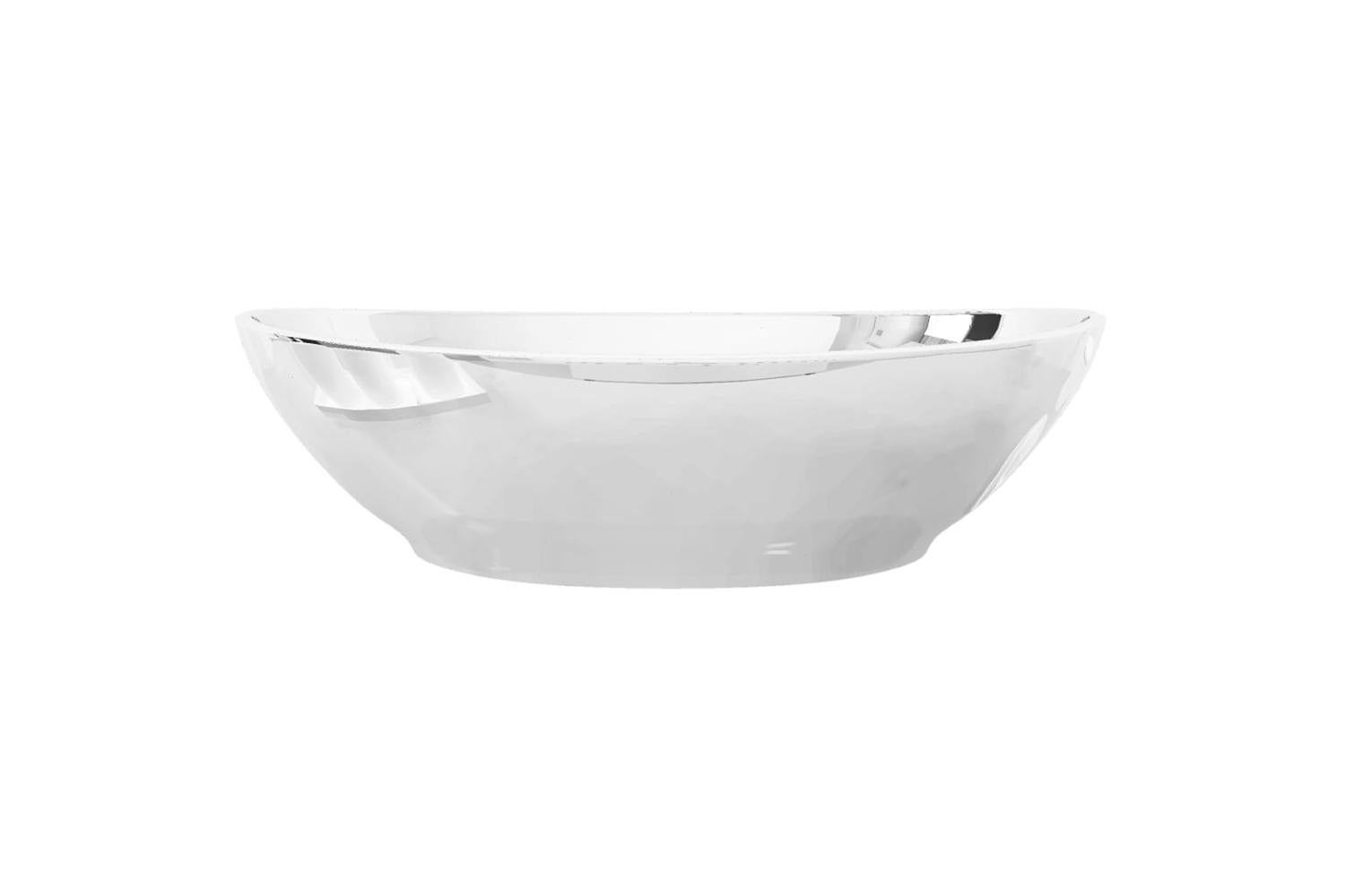 vidaXL 143473 Wash Basin 40x33x13.5cm Ceramic Silver-5