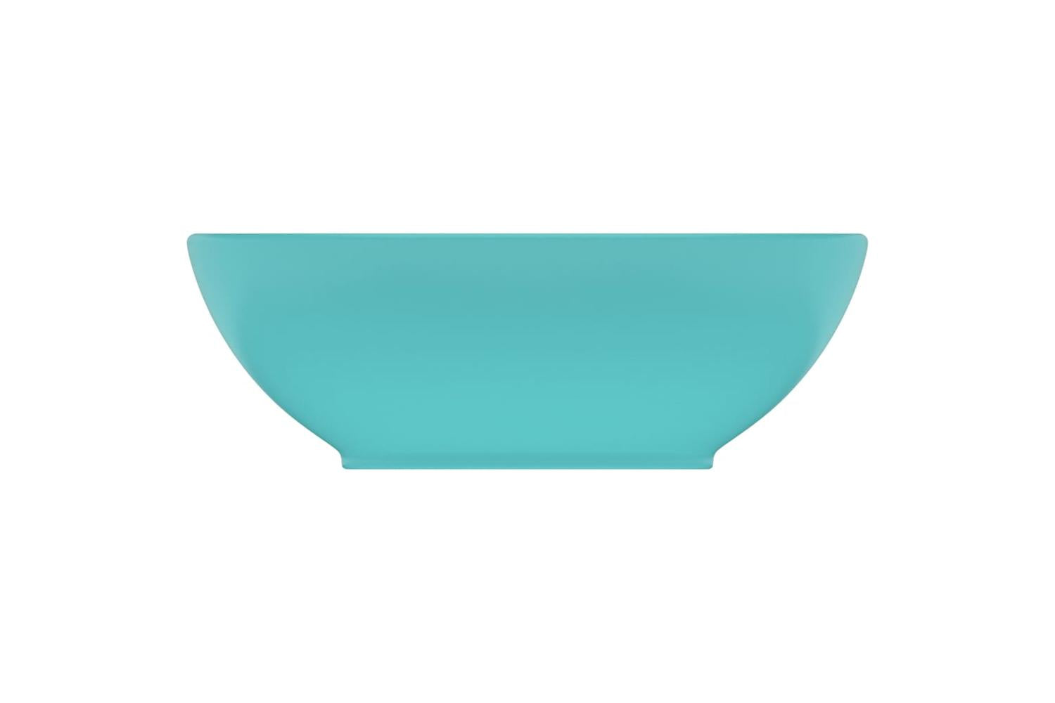 vidaXL 146925 Luxury Basin Oval-shaped Matt Light Green 40x33cm Ceramic-3