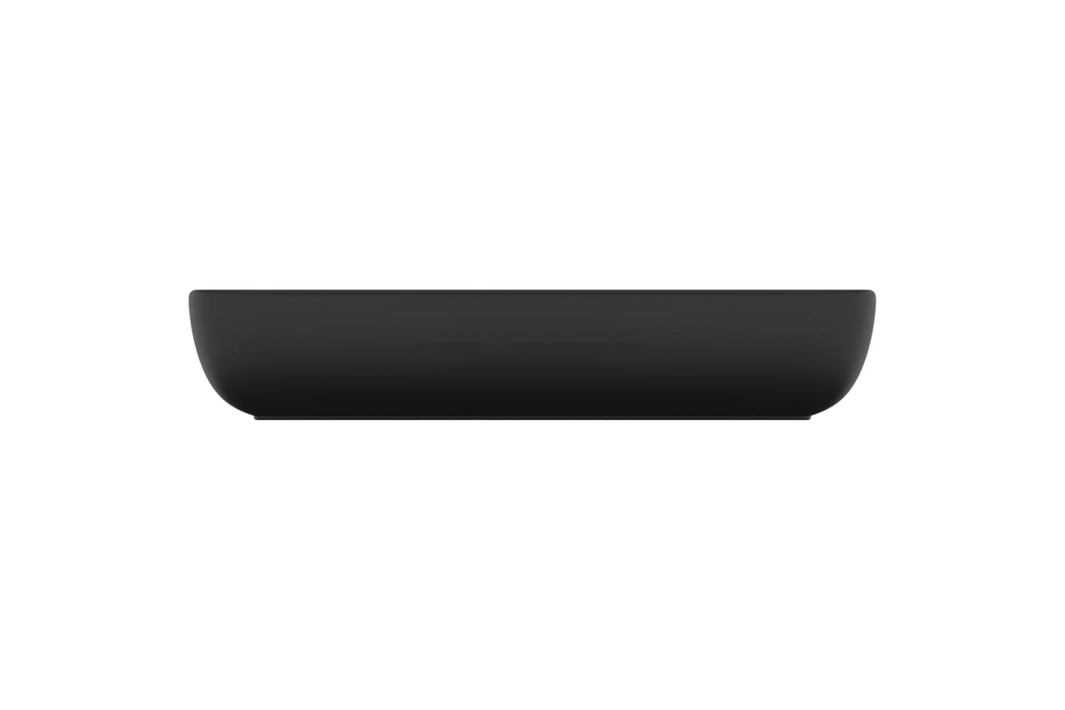 vidaXL 146964 Luxury Basin Rectangular Matt Black 71x38cm Ceramic-4