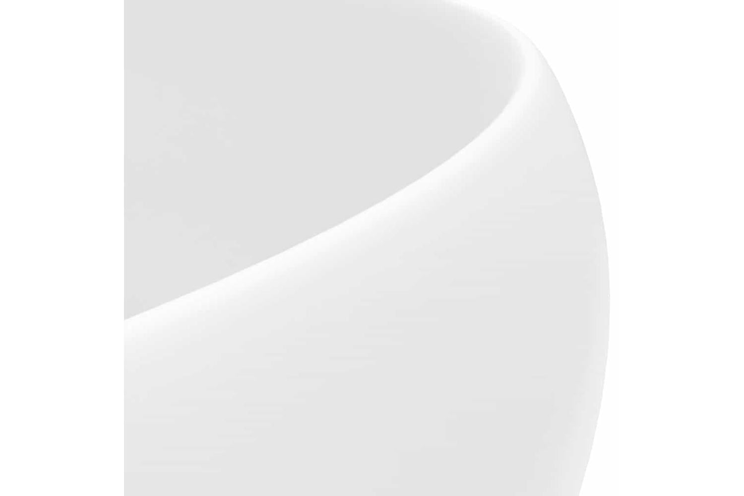 vidaXL 146998 Luxury Wash Basin Round Matt White 40x15cm Ceramic-5