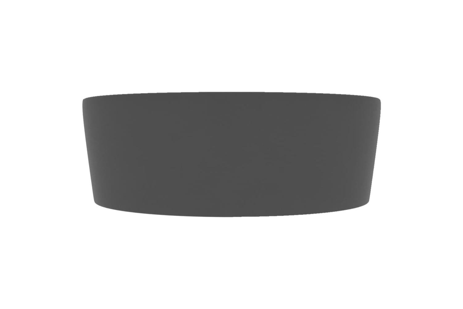 vidaXL 147038 Luxury Wash Basin With Overflow Matt Dark Grey 36x13cm Ceramic-4