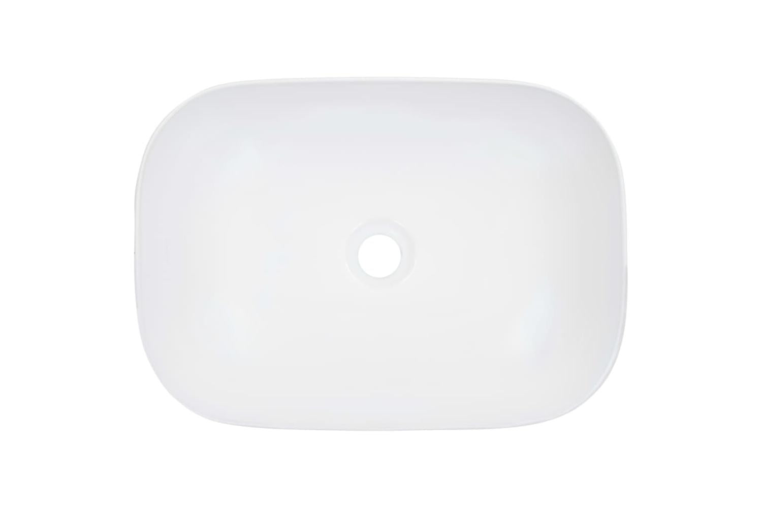 vidaXL 143915 Wash Basin 45.5x32x13cm Ceramic White-4