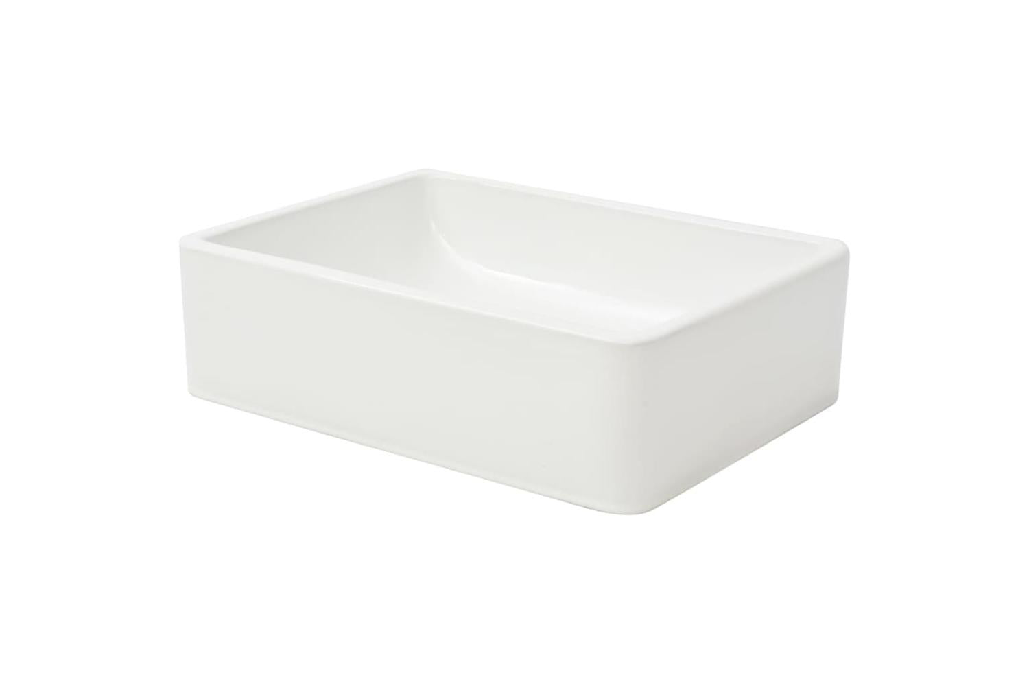 vidaXL 142339 Basin Ceramic White 41x30x12cm-3