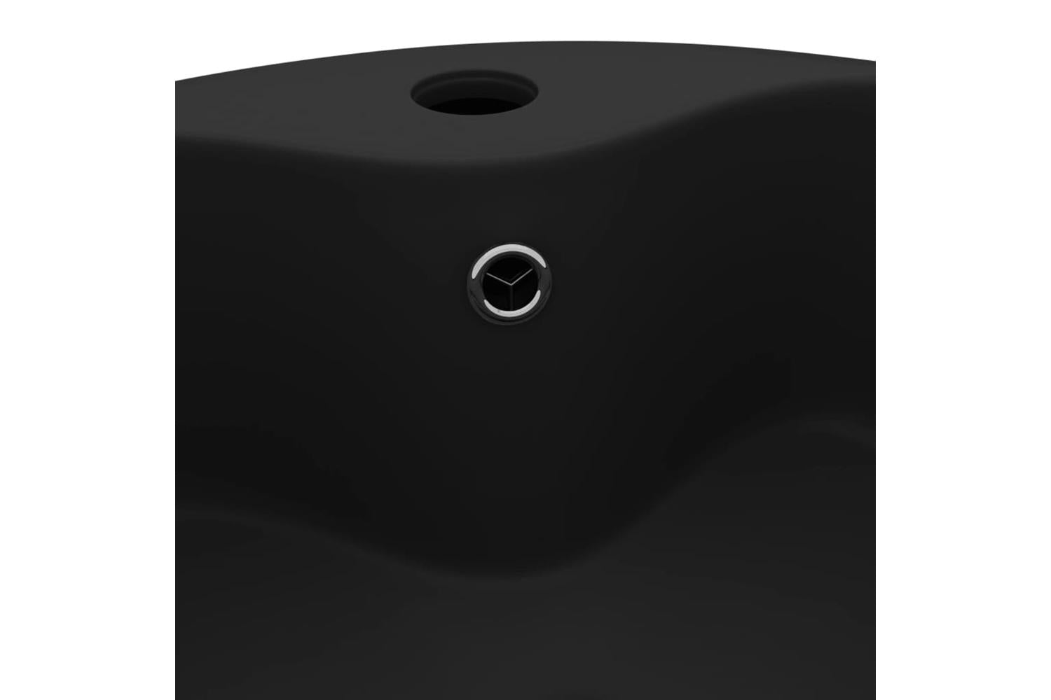 vidaXL 147041 Luxury Wash Basin With Overflow Matt Black 36x13cm Ceramic-5