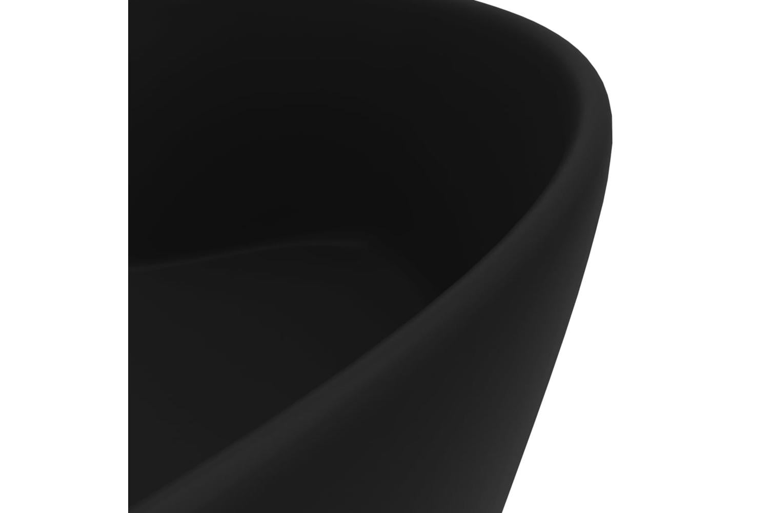 vidaXL 147041 Luxury Wash Basin With Overflow Matt Black 36x13cm Ceramic-6