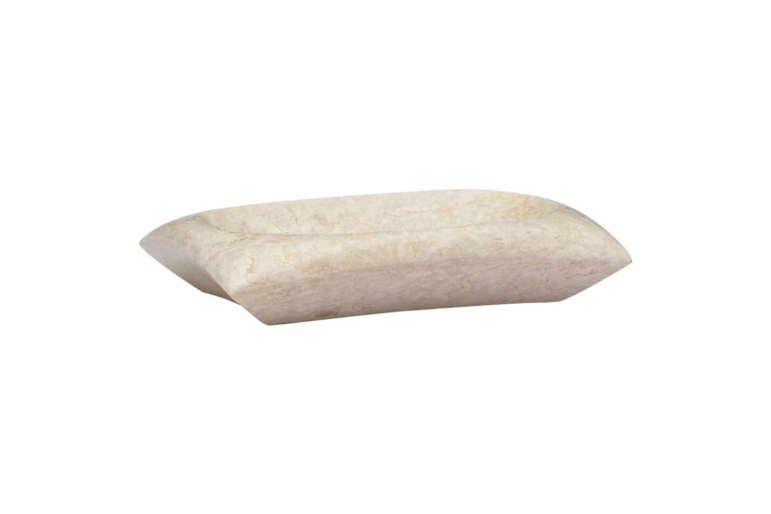 vidaXL 149165 Sink Cream 50x35x10cm Marble-2