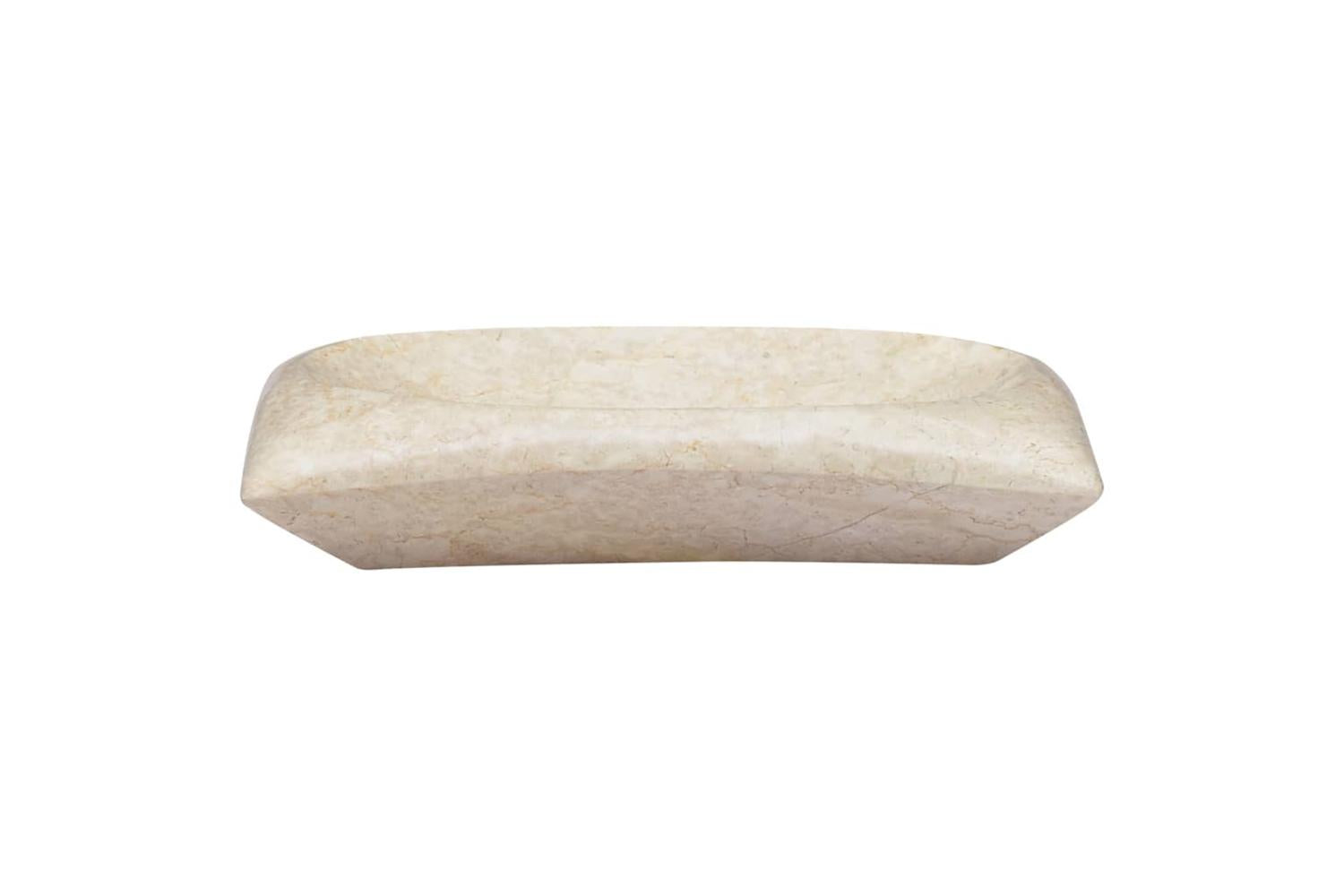 vidaXL 149165 Sink Cream 50x35x10cm Marble-3