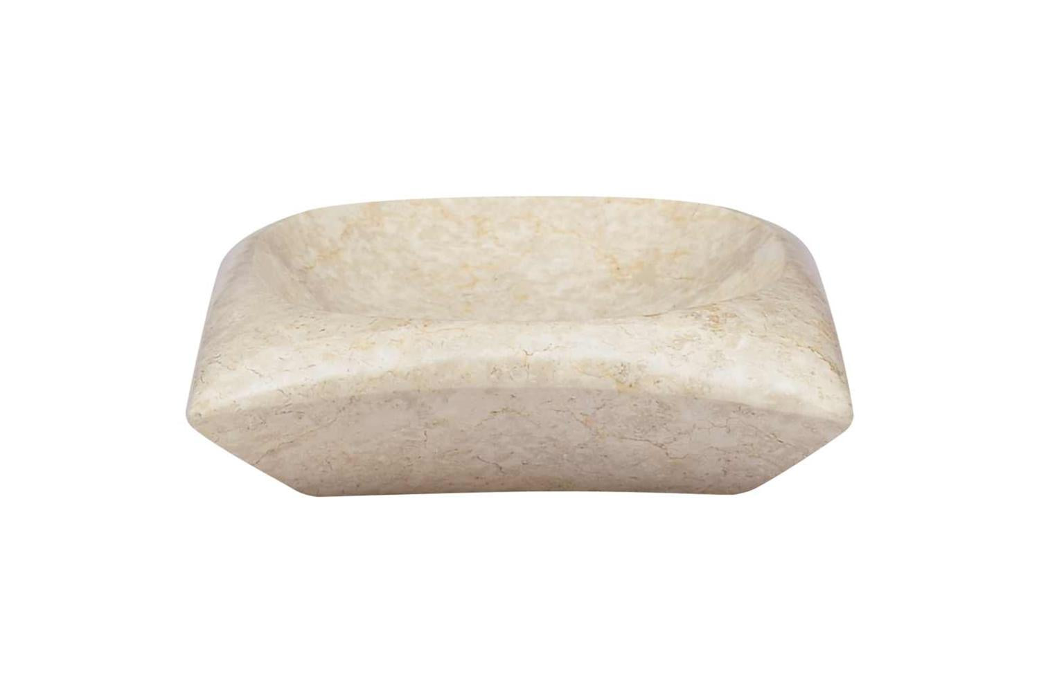 vidaXL 149165 Sink Cream 50x35x10cm Marble-4