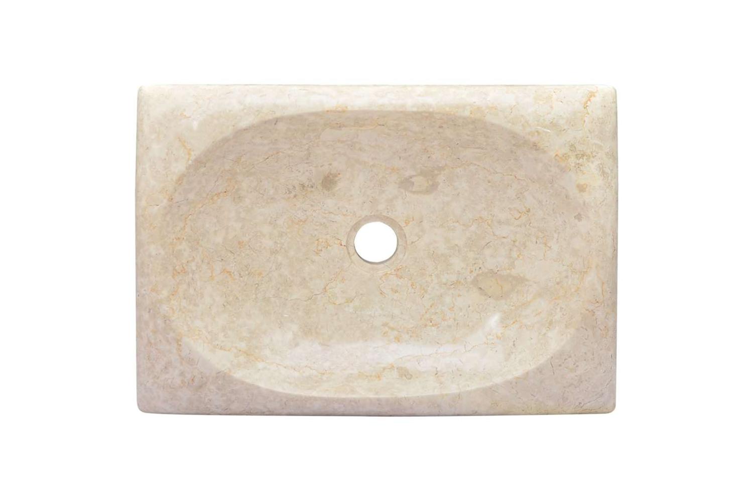vidaXL 149165 Sink Cream 50x35x10cm Marble-5