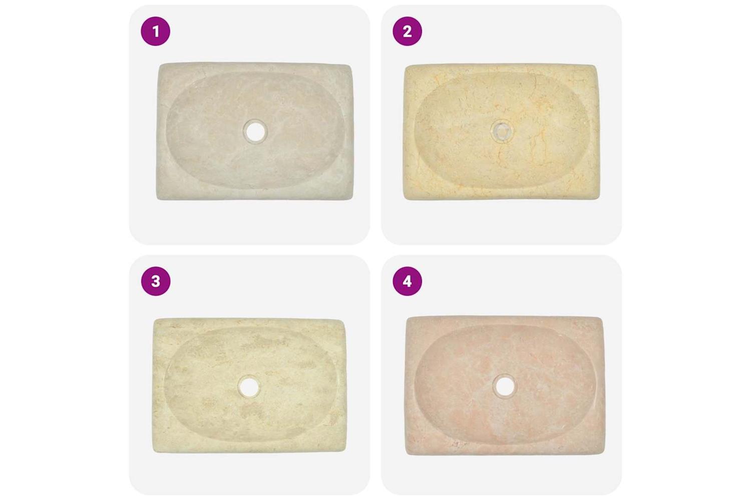 vidaXL 149165 Sink Cream 50x35x10cm Marble-6