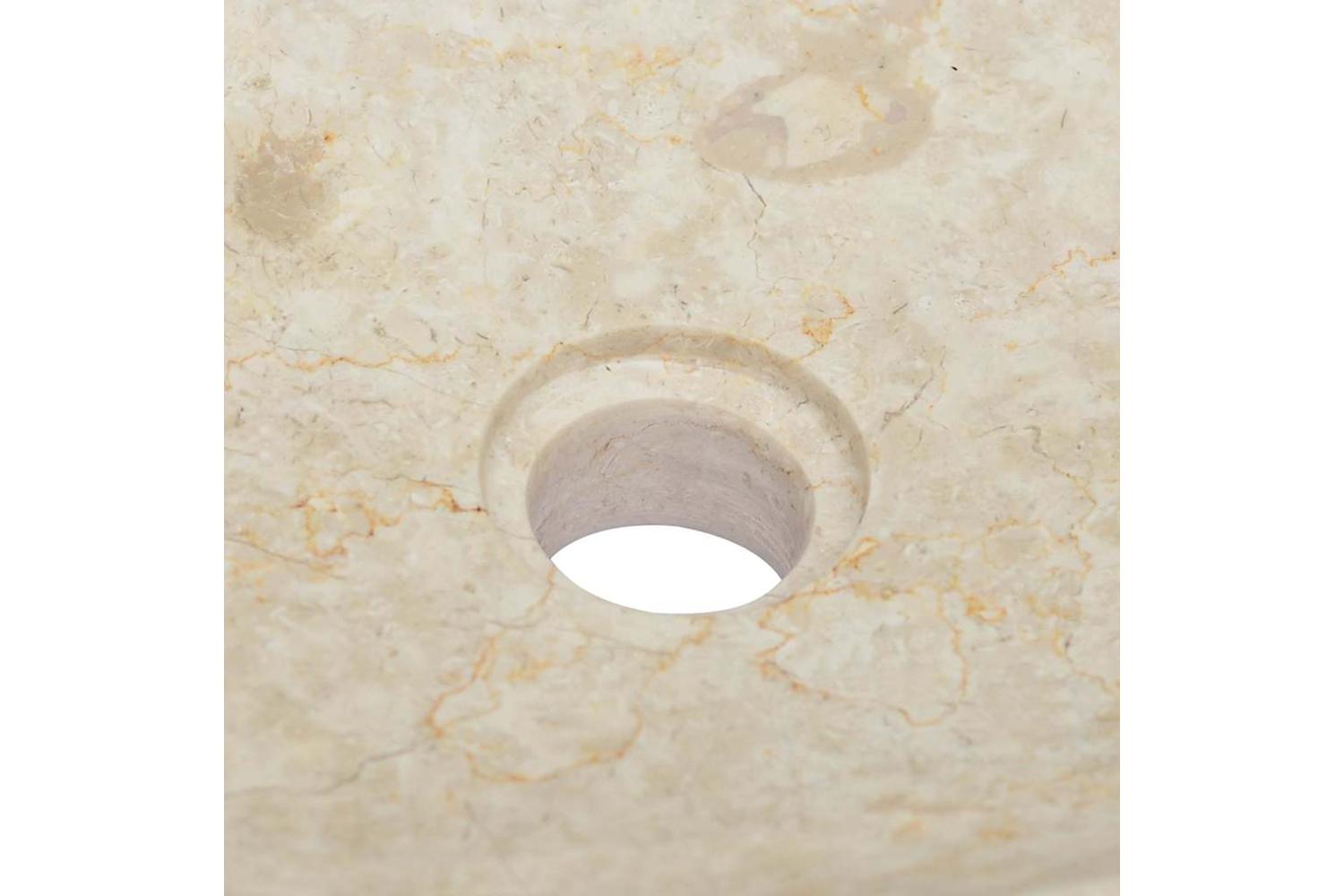 vidaXL 149165 Sink Cream 50x35x10cm Marble-7
