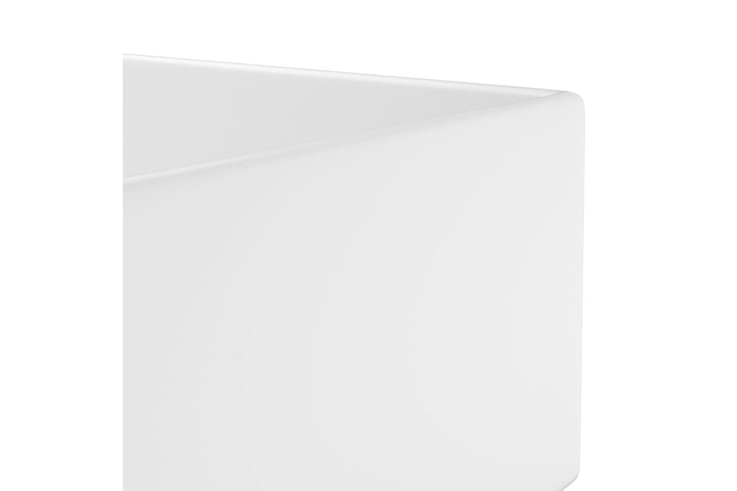 Vidaxl 146987 Bathroom Sink With Overflow Ceramic Matt White-6