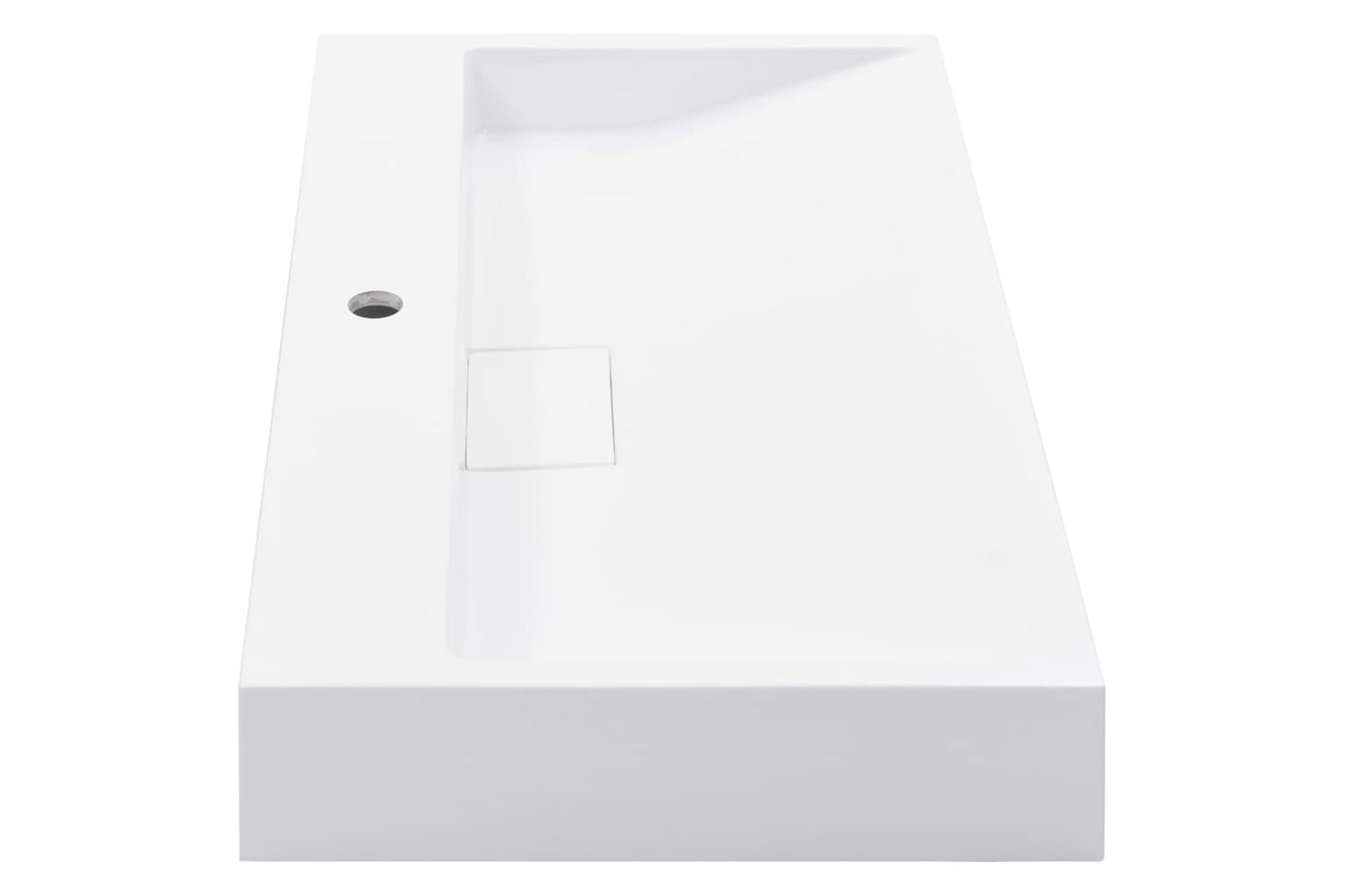 vidaXL 144065 Wash Basin 80x46x11cm Mineral Cast/marble Cast White-5