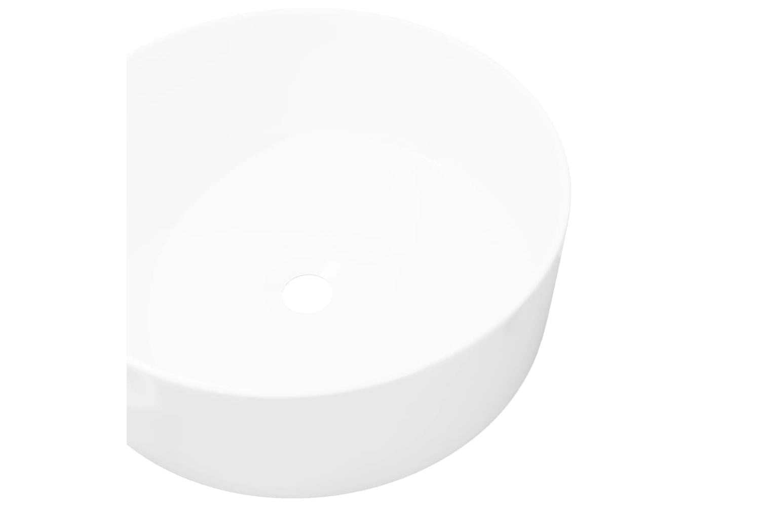 vidaXL 142342 Basin Round Ceramic White 40x15cm-4