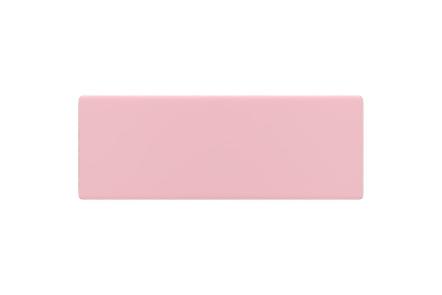 vidaXL 146944 Luxury Basin Overflow Square Matt Pink 41x41cm Ceramic-2
