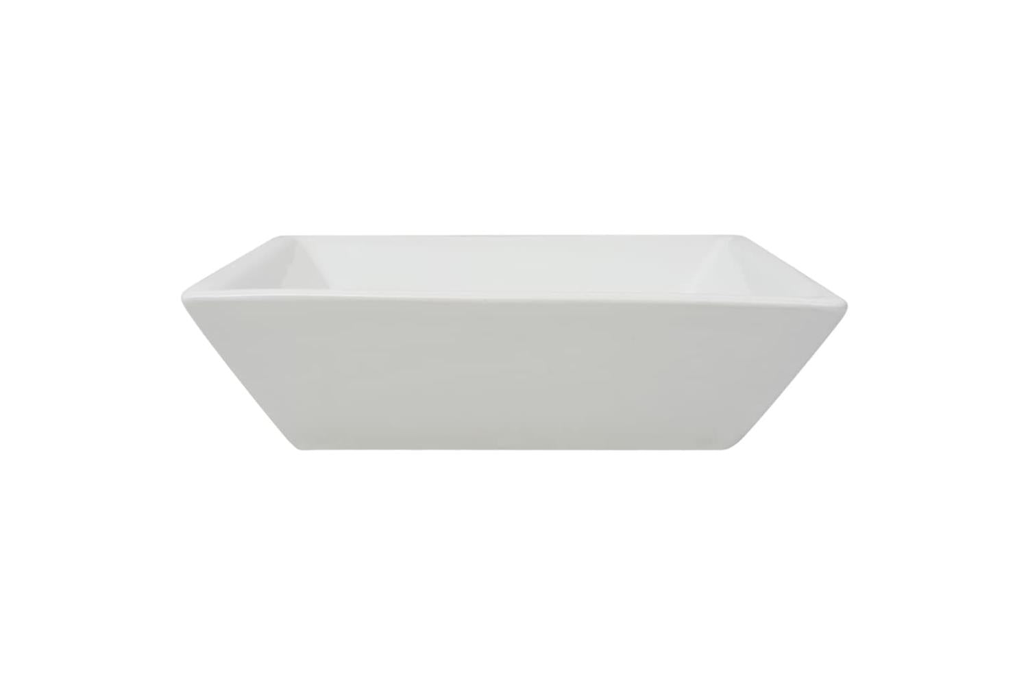 vidaXL 142344 Basin Square Ceramic White 41.5x41.5x12cm-4
