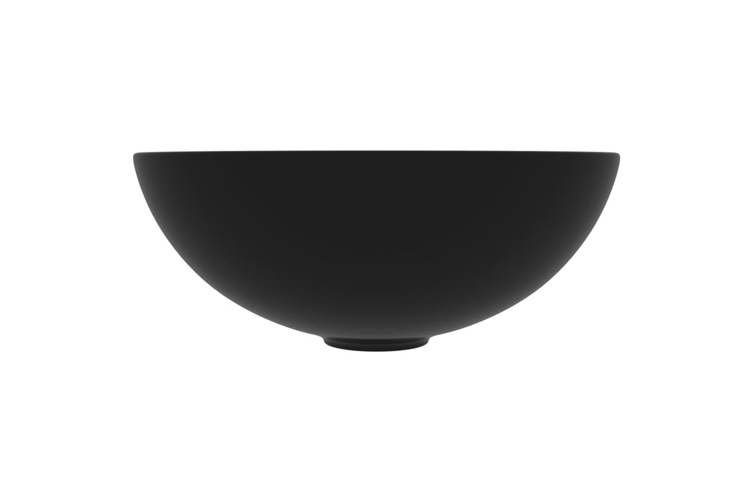 Vidaxl 146986 Bathroom Sink Ceramic Matt Black Round-3