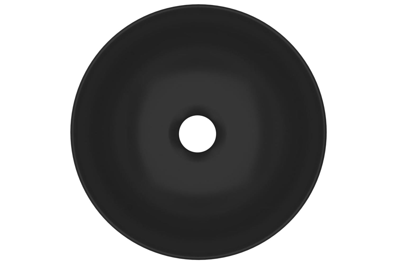 Vidaxl 146986 Bathroom Sink Ceramic Matt Black Round-4