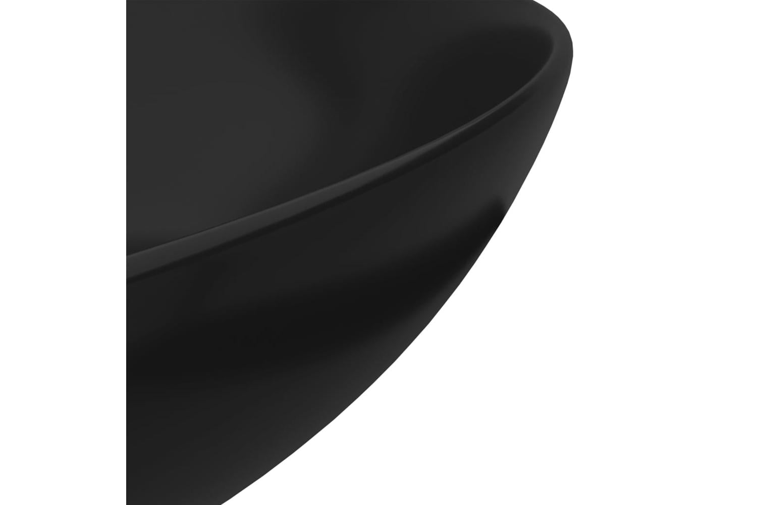 Vidaxl 146986 Bathroom Sink Ceramic Matt Black Round-5