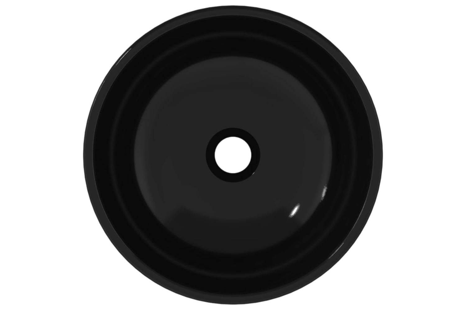 vidaXL 345246 Basin Tempered Glass 35x12cm Black-3