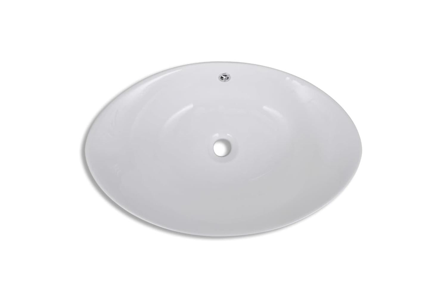 vidaXL 140679 Luxury Ceramic Basin Oval With Overflow 59 X 38,5cm-4