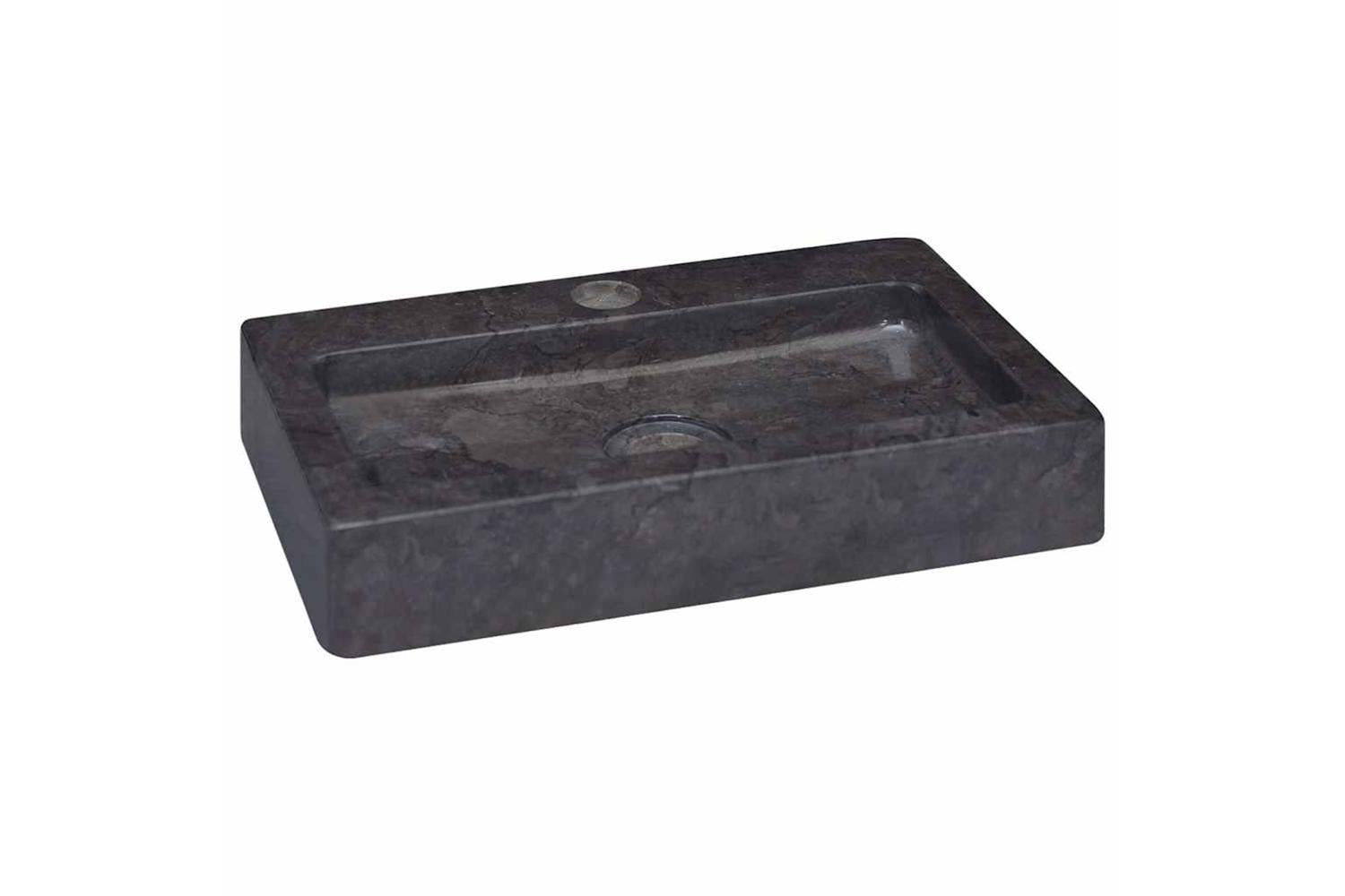 Vidaxl Sink Black 38x24x6.5 Cm Marble-2