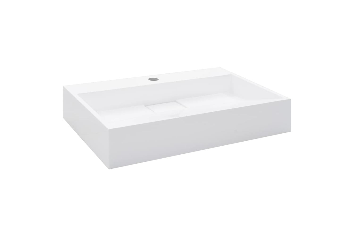 vidaXL 144064 Wash Basin 60x38x11cm Mineral Cast/marble Cast White