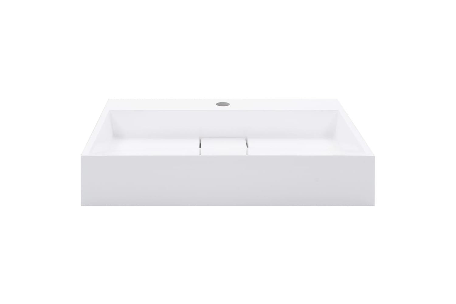 vidaXL 144064 Wash Basin 60x38x11cm Mineral Cast/marble Cast White-3