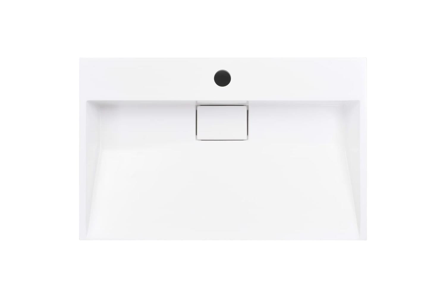 vidaXL 144064 Wash Basin 60x38x11cm Mineral Cast/marble Cast White-4