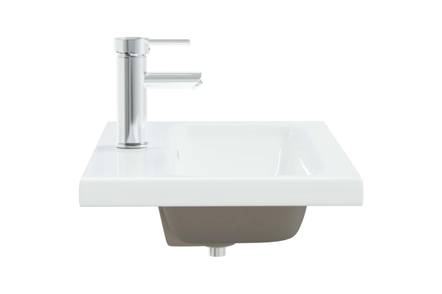 vidaXL 148624 Built-in Basin With Faucet 61x39x18cm Ceramic White-4