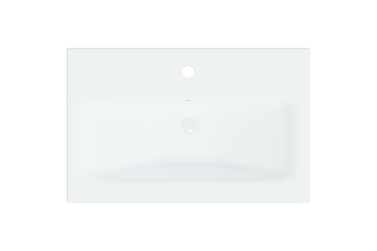 vidaXL 148624 Built-in Basin With Faucet 61x39x18cm Ceramic White-8