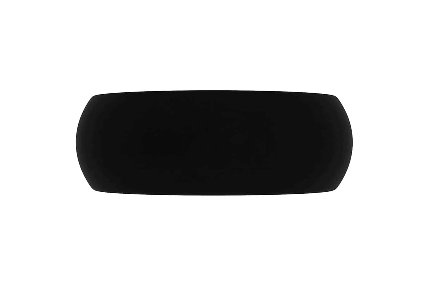 vidaXL 147008 Luxury Wash Basin Round Matt Black 40x15cm Ceramic-3