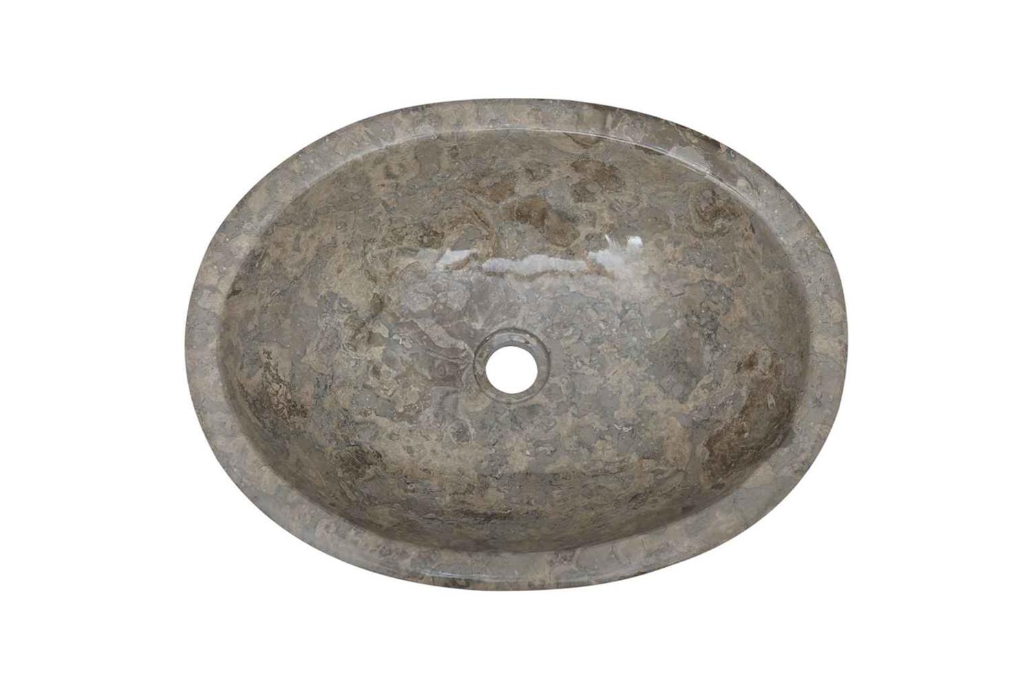 vidaXL 149173 Sink Grey 53x40x15cm Marble-5